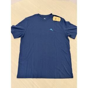 Tommy Bahama Mens MEDIUM NWT Blue Crewneck T-Shirt $49.50 Medium NWT